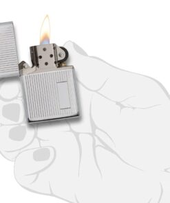 Zippo Chrome Lighters High Polish Chrome Engine Turned Classic 13 51L0INszSKL