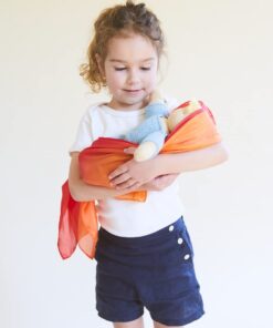 Sarah's Silks Enchanted Playsilk, 100% Silk Scarves for Kids and Toddlers, Sensory Toys | Bright Square Scarves, Montessori Waldorf Toys for Imaginative and Pretend Play - Fire 14 51L4MbmU0uL