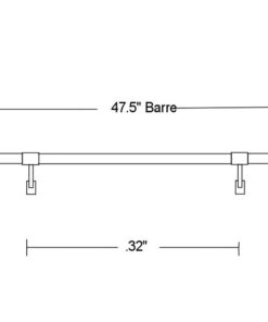 VITA Barre Wall-Mounted Single Ballet Barre, Classic WB15, Wood | Fixed Height, Made in USA, Home, Studio or Gym Exercise Equipment for Kids & Adults | Dance, Fitness, Pilates Black 4 Ft 21 51L77GzB1BL