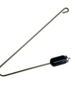 Alternative view of Antenna with Coaxial Connection F Connector for use with Gate receiver 8" long and a protective rubber, Silver, 8 Inch