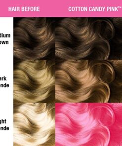 MANIC PANIC Cotton Candy Pink Hair Color - Amplified - Semi Permanent Hair Dye - Bright Pink Cool Toned Color - Glows in Blacklight - Vegan, PPD & Ammonia-Free - For Coloring Hair on Women & Men 4 Fl Oz (Pack of 1) 17 51LKKRdQO L