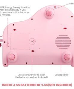 Love&Mini Piano Toy Keyboard for Kids Birthday Gift Age 1+ Pink 24 Keys Toddler Piano Music Toy Instruments with Microphone 24 Keys Pink 38 51LZDvLi8xL