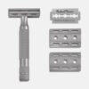 ROCKWELL RAZORS 6S Stainless Steel Double-Edge Safety Razor with 6 Adjustable Shave Settings and 5 Blades, 8 Piece Set, Silver 17 51LdXK5y7cL