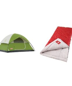 Sundome 4 Person Tent (Green and Navy color options) Green Tent W/ 2 Sleeping Bags