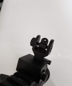Feyachi Flip Up Iron Sight Front Rear Sight Compatible for Picatinny Rail and Weaver Rail of Rifle, Foldable Sights Black 58 51Ll5IE6LPL