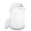 1 Gallon Glass Kombucha Jar - Home Brewing and Fermenting Kit with Cheesecloth Filter, Rubber Band and Plastic Lid - By Kitchentoolz