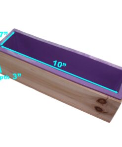 X-Haibei Soap Silicone Loaf Mold Wood Box | Flexible Rectangular Cold Process Loaf Mold for 42oz Soap Making Supplies Tall 3 inch 16 51LxHa8PSFL