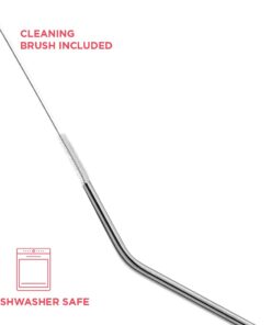 SipWell Extra Long Stainless Steel Drinking Straws Set of 4, metal Straws reusable for 30 oz Tumbler and 20 0z Tumbler, | Fits all Yeti SIC Simple Modern Tumblers, Cleaning Brush Included. 10 Inches Long - 6mm 21 51M THW0NkL
