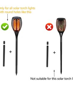 Bebrant Extension and Joint Kits 4-Pack for Solar Flame Torches, 12" Extension Makes Solar Torches Taller Pole-4 Pack 8 51M5IoKvzYL