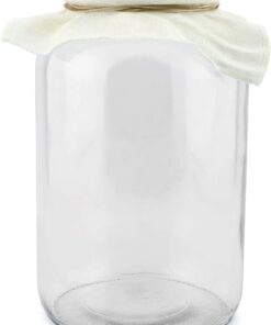 Cornucopia 1 Gallon Glass Kombucha Jar w/Cotton Cloth Cover & Plastic Lid for Storage after Brewing 18 51M6w3CRnfL