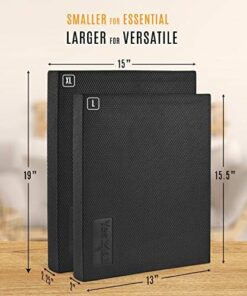 Yes4All Extra Large Foam Balance Pad, Non-Slip Foam Mat for Yoga & Balance Strength Training, Knee Pad for Physical Therapy A'.Black - L - 15,5" x 13" x 2" 19 51MDGBXb ZL