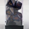 Polyhedral 7-Die Speckled Dice Set - Golden Cobalt 5 51MEiQNe42L
