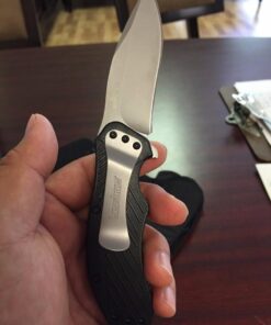 Kershaw Clash Pocketknife, 3" 8Cr13MoV Steel Drop Point Blade, Assisted One-Handed Flipper Opening, Folding Utility EDC 54 51MH0U1NMZL