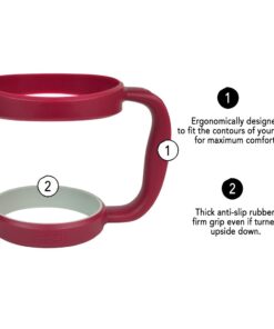 Alternative view of F-32 Handle - 19 COLORS - 30oz Size - Compatible with 30 oz YETI and 30 oz. OZARK TRAIL Tumbler Travel Mug (30OZ, DIVINE WINE) 30ozDivine Wine 30 ounces