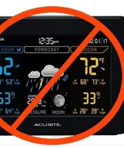 AcuRite 02027A1 Color Weather Station with High Low Temperature and Humidity with Moon Phase, Dark Themed (02027A), Black Display 47 51MJuhwvHZL