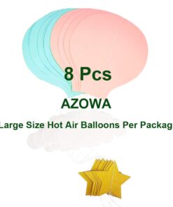 8 Pcs Large Size Hot Air Balloon 3D Paper Garland Hanging Decorations for Wedding Baby Shower Birthday Party Decorations by AZOWA Pink Blue 7.5in (Pack of 8) 17 51MNkvNDQYL