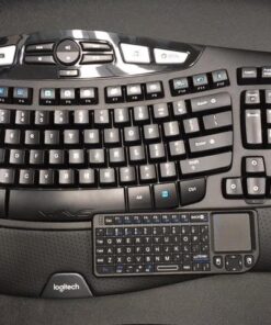 Rii 2.4G Mini Wireless Keyboard with Touchpad Mouse,Lightweight Portable Controller with USB Receiver Remote Control for Windows/ Mac/ Android/ PC/Tablets/ TV/Xbox/ PS3. X1-Black . 38 51MPF5MpgIL