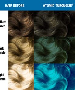 MANIC PANIC Atomic Turquoise Hair Dye - Classic High Voltage - Semi Permanent Bright Neon Aqua Blue Hair Color With Green Undertones - Vegan, PPD & Ammonia Free (4oz) 26 51MPJQyCcML 1