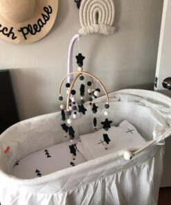 J.L. Childress Crib Mobile Attachment Clamp 18 Inch, Easy Attachment with Rubber Padding, Fits Traditional and Convertible Cribs, White 35 51MQZWuE3pL