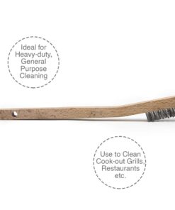 Osborn 54022SP Small Cleaning Stainless Steel Wire Angle Back Scratch Brush, 0.006" Fill Diameter, 1-7/16" Brush Area Length, 7-3/4" Overall Length 11 51MSnDfsL5L