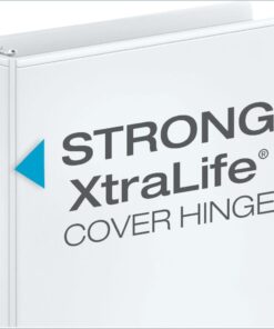 Cardinal Economy 3-Ring Binders, 1", Round Rings, Holds 225 Sheets, ClearVue Presentation View, Non-Stick, White, Carton of 12 (90621) 1 Inch 14 51MTfLwIvwL