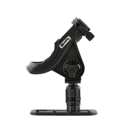 Scotty #282-BK Baitcaster Rod Holder w/Gearhead & Track (Black) Black