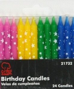 Birthday Candles, Polka Dot Stars, Set of 6 Packs - Total of 144 candles 1 5 51Mcb8Jgh6L