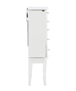 Powell Furniture Jewelry Armoire, White, 13"x 9.375"x 35.5" 30 51MiNcUbfmL