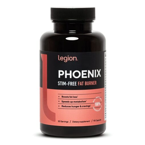 Legion Phoenix Thermogenic Fat Burners & Weight Loss Pills - 30 Serv, 90 Capsules Caffeine Free