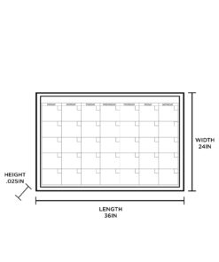 WallPops WPE0447 Large Monthly Dry Erase Calendar Decal, White & Off-White 23 51Mn8zZua7L