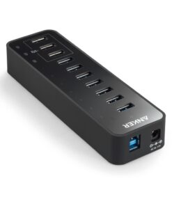 Anker 10 Port 60W Data Hub with 7 USB 3.0 Ports and 3 PowerIQ Charging Ports for MacBook, Mac Pro/Mini, iMac, XPS, Surface Pro, iPhone 7, 6s Plus, iPad Air 2, Galaxy Series, Mobile HDD, and More 27 51N0qszNvrL