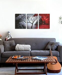 Wieco Art The Cloud Tree Wall Art Oil PaintingS Giclee Landscape Canvas Prints for Home Decorations, 3 Panels 12x16inchx3pcs (30x40cmx3pcs) 25 51NDdYQ0hxL