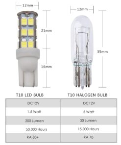 GRV T10 921 194 25-2835 SMD Wedge LED Bulb Super Bright RV Camper Cabinet Dome Light DC12V Cool White Pack of 6(2.0Generation) Pack of 6 (2.0 Generation) 10 51NGaalvJ8L