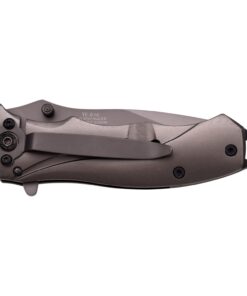 TF-846-MC Tac Force TF-846 Spring Assist Folding Knife, Grey Straight Edge Blade, Grey Handle, 3.5" Closed , Black 13 51NKCYurSPL