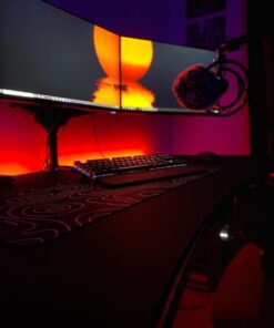 HUANUO Triple Monitor Mount for 17 to 32 inch Screens, 3 Monitor Desk Mount Stand with Gas Spring Adjustment Swivel Tilt Rotation with Clamp & Grommet Kit, Hold up to 17.6lbs, Black 47 51NQuW3yMoL 2