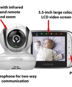 Motorola MBP36S Remote Wireless Video Baby Monitor with 3.5-Inch Color LCD Screen, Remote Camera Pan, Tilt, and Zoom 1-Camera 54 51NaFjibrL