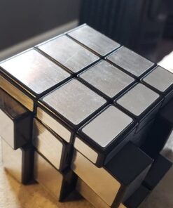D-FantiX Shengshou Mirror Cube 3x3x3 Speed Cube 3x3 Mirror Blocks Cube Different Shapes Silver Cube 57mm 28 51NbLBiDlL