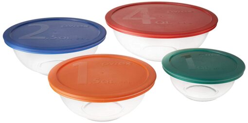 Pyrex Smart Essentials 8-Piece Mixing Bowl Set Standard Packaging