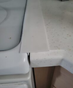 Silicone Kitchen Stove Counter Gap Cover Long & Wide Gap Filler (2 Pack) Seals Spills Between Counters, Stovetops, Washing Machines, Oven, Washer, Dryer - Heat-Resistant and Easy Clean (White) White 25 51Nw1UQoBaL