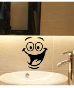 Funny Animation Big Eyes Cute Toilet Wall Decal Bathroom Home Sticker Bedroom Kitchen Art Picture DIY Murals Vinyl Paper Decoration Wallpaper for Children Potty Training Nursery Baby Teen Senior 26 51Nw7NY nuL