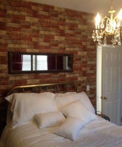 Wallpaper Faux Smooth Rust Tuscan Brick Wall, Looks Real Up! 11 yd 40 51O0NSgdPaL