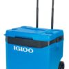 Igloo Latitude 60qt Roller Cooler Fiesta Blue/Obsidian Gray