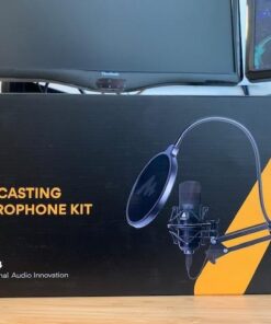 USB Microphone, MAONO 192KHZ/24Bit Plug & Play PC Computer Podcast Condenser Cardioid Metal Mic Kit with Professional Sound Chipset for Recording, Gaming, Singing, YouTube (AU-A04) Black 42 51OB72DtjBL