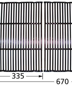 Music City Metals 61812 Gloss Cast Iron Cooking Grid Replacement for Select Gas Grill Models by Broil King, Broil-Mate and Others, Set of 2 5 51OBQYaBvXL