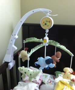 J.L. Childress Crib Mobile Attachment Clamp 18 Inch, Easy Attachment with Rubber Padding, Fits Traditional and Convertible Cribs, White 28 51OBxCMDbCL