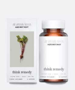 Think Remedy Aged Beet Root Capsules - Beet Pills for Stamina - Organic Beet Root Powder - Nitric Oxide Supplement - Nitrate No Sugar - 30 Capsules - Beet Root Supplement 32 51ODFvabrRL