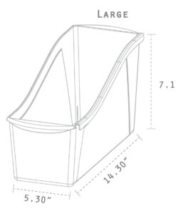 Storex Large Book Bin, Interlocking Plastic Organizer for Home, Office and Classroom, Black, 6-Pack (70109E06C) 26 51ODq6BxQcL