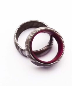 Handmade Cutting Edge Design Men Damascus Steel Wedding Band (10) 10 12 51OF0KfsNJL