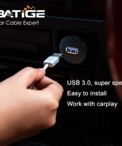 BATIGE Single Port USB 3.0 Male to Female AUX Car Mount Flush Cable Waterproof Extension for Car Truck Boat Motorcycle Dashboard Panel - 3ft 1 25 51OKqPhfT4S