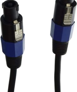 Pyle-Pro Audio Cord Connector to Male Speakon Connection 30 ft 12 Gauge Black Heavy Duty Professional Speaker Cable Wire-Delivers Sound-Pyle PPSS30, USB 10 51OMR3PkNL